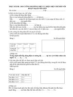 THỰC HÀNH : ĐO CƯỜNG ĐỘ DÒNG ĐIỆN VẢ HIỆU ĐIỆN THẾ ĐỐI VỚI ĐOẠN MẠCH NỐI TIẾP