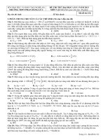 Đề thi thử Phan Đăng Lưu - Nghệ An