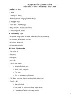 Nội dung ôn tập học kì II của khối 6