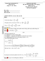 Lời giải chi tiết thi thử ĐH lần 2