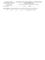 Đề thi chuyên đề Hóa 11