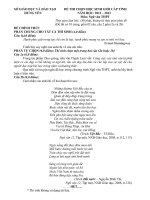 ĐỀ THI CHỌN HSG TỈNH HƯNG YÊN