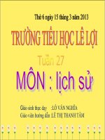 Thành thị ở thế kỉ XVI -XVII