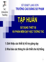 Tập huấn phần mềm dạy học tương tác V-Plus
