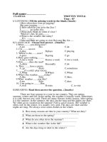 de kiem tra 45'''' lop 6 lan 4