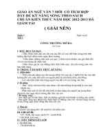 GIÁO ÁN NGỮ VĂN 7 CẢ NĂM MỚI CHUẨN KTKN