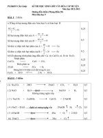 ĐÁP ÁN  HSG HÓA 9