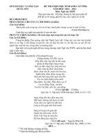 Đề và đáp án thi H YênSG môn Văn tỉnh Hưng