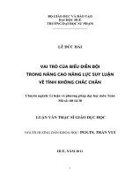Vai trò của biểu diễn bội trong nâng cao năng lực suy luận về tính không chắc chắn