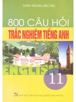 800 câu hỏi trắc nghiệm tiếng anh 11