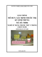 Giáo trình xác định thuốc trị ký sinh trùng