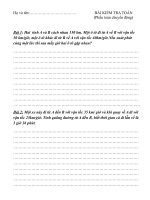 Bài KT phần toán chuyển động