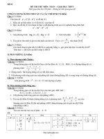 Bộ đề Toán ôn thi có đáp án