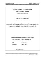 Giải pháp hoàn thiện công tác quản trị nghiệp vụ tại bộ phận lễ tân trong khách sạn hà nội