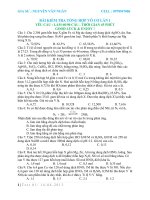 KIỂM TRA HÓA VÔ CƠ LẦN 01