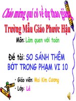 SO SÁNH TRONG PHẠM VI 10