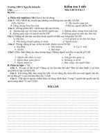 Kiểm tra 1 tiết công dân 8 kì 2