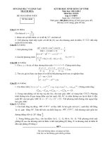 Đề thi HSG tỉnh Thanh Hóa 2013 (Toán lớp 12-THPT)