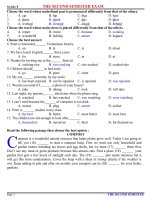 Kiểm tra hoc ky II tieng anh 8