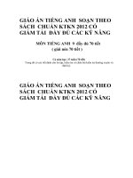 giáo án tiếng anh 9 chuẩn kiến thức mới trọn bộ