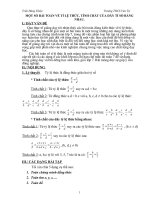 MỘT SỐ BÀI TOÁN VỀ TỈ LỆ THỨC, TÍNH CHẤT CỦA DÃY TỈ SỐ BẰNG NHAU