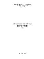 ĐỀ CƯƠNG CHI TIẾT MÔN HỌC TIẾNG ANH 1 NÓI 1