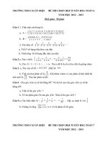 ĐỀ THI HSG TOÁN 6, 7, 8 NĂM HỌC 2012 - 2013