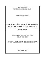 căn cứ địa cách mạng ở trung trung bộ trong kháng chiến chống mỹ (1954-1975)