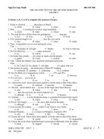 THE SECOND TEST OF THE SECOND SEMESTER