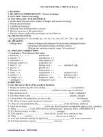 ÔN TẬP KIỂM TRA 1T- LỚP 11 -LẦN 3