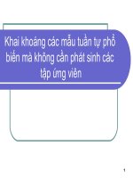 Khai khoáng các mẫu tuần tự phổ biến mà không cần phát sinh các tập ứng viên