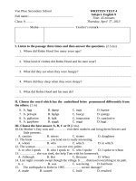 TEST 4 ENGLISH 9 (4 SKILLS)