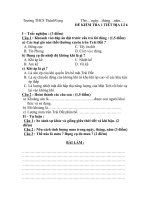 Đề kiểm tra 1 tiết ĐỊA 6