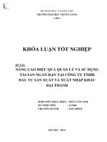 âng cao hiệu quả quản lý và sử dụng tài sản ngắn hạn tại công ty thhh đầu tư săn xuất và nhập khẩu đại thành