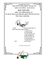 Đầu tư trực tiếp nước ngoài ( FDI) tại Việt Nam: Thực trạng và giải pháp