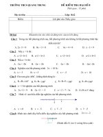 Kiểm tra 15 phut chương III