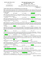 Thi thử ĐH lần 3 Nông Cống I - Thanh Hóa