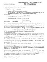 Đề và đáp án thi thử Hậu Lôc 2 nămv2012-2013