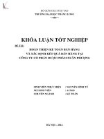 hoàn thiện kế toán bán hàng và xác định kết quả bán hàng tại công ty cổ phần dược phẩm xuân phượng
