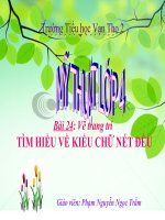 Bài 24: Tìm hiểu về kiểu chữ nét đều