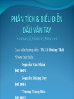PHÂN TÍCH  BIỂU DIỄN dấu vân TAY