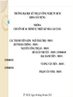 CHUYÊN ĐỀ TRÌNH TỰ THIẾT KẾ NHÀ CAO TẦNG