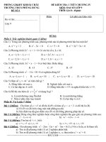 BÀI KIỂM TRA CHƯƠNG 4 MÔN ĐẠI SỐ LỚP 9