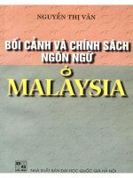 bối cảnh và chính sách ngôn ngữ ở malaysia
