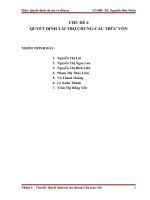 QUYẾT ĐỊNH TÀI TRỢ CHUNG  CẤU TRÚC VỐN