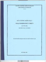 Đề cương môn học : Hoạch định phát triển