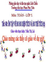 Toán 5. Tiết 148: Ôn tập về đo diện tich và đo thể tích