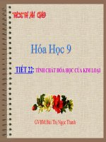 tinh chat của kim loai