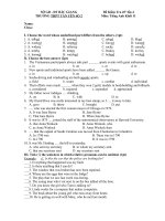 Đề kiểm tra 45'''' tiếng Anh 11 lần 2- học kỳ 2