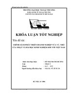 CHÍNH SÁCH PHÁT TRIỂN DOANH NGHIỆP VỪA VÀ NHỎ CỦA NHẬT VÀ BÀI HỌC KINH NGHIỆM ĐỐI VỚI VIỆT NAM